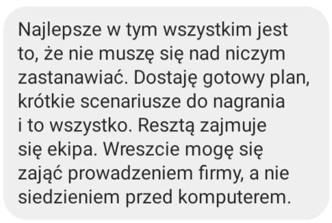 Wiadomość klienta 1